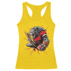 Midwest Wolf Spirit Racerback Tank Top American Football Fan Lifestyle TS12 Daisy Print Your Wear
