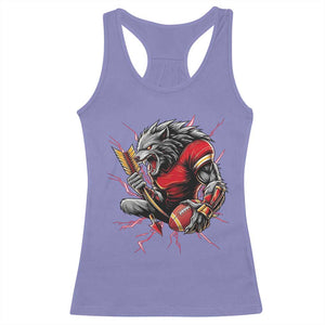 Midwest Wolf Spirit Racerback Tank Top American Football Fan Lifestyle TS12 Violet Print Your Wear
