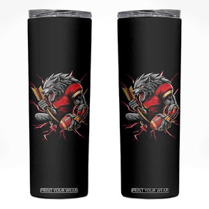 Midwest Wolf Spirit Skinny Tumbler American Football Fan Lifestyle TS12 Black Print Your Wear