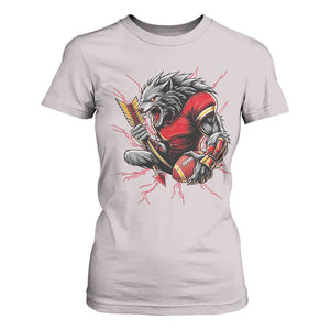 Midwest Wolf Spirit T Shirt For Women American Football Fan Lifestyle TS12 Ice Gray Print Your Wear
