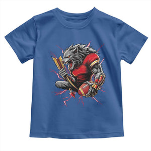Midwest Wolf Spirit Toddler T Shirt American Football Fan Lifestyle TS12 Royal Blue Print Your Wear
