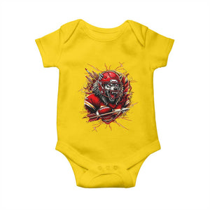American Football Fan Wolf Spirit Baby Onesie Game Day Lifestyle TS12 Daisy Print Your Wear
