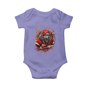 American Football Fan Wolf Spirit Baby Onesie Game Day Lifestyle TS12 Violet Print Your Wear