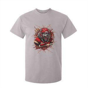 American Football Fan Wolf Spirit T Shirt For Kid Game Day Lifestyle TS12 Ice Gray Print Your Wear