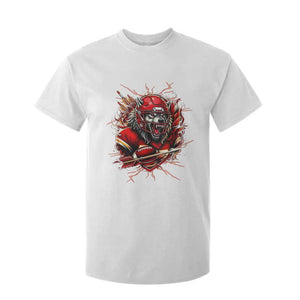 American Football Fan Wolf Spirit T Shirt For Kid Game Day Lifestyle TS12 White Print Your Wear