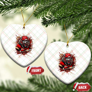 American Football Fan Wolf Spirit Ceramic Ornament Game Day Lifestyle TS12 Print Your Wear