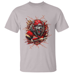 American Football Fan Wolf Spirit T Shirt Game Day Lifestyle TS12 Ice Gray Print Your Wear