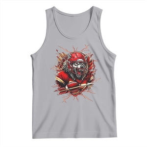 American Football Fan Wolf Spirit Tank Top Game Day Lifestyle TS12 Athletic Heather Print Your Wear
