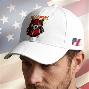 Wolf Football Lover Baseball Cap American Sports Fan Gift TS12 Print Your Wear