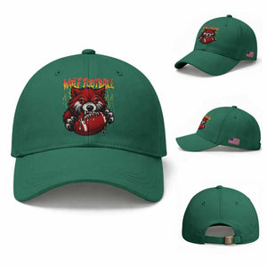 Wolf Football Lover Baseball Cap American Sports Fan Gift TS12 Baseball Cap Universal Fit Irish Green Print Your Wear