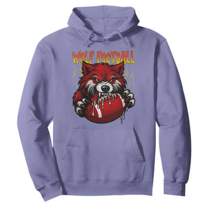 Wolf Football Lover Hoodie American Sports Fan Gift TS12 Violet Print Your Wear