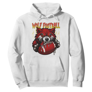 Wolf Football Lover Hoodie American Sports Fan Gift TS12 White Print Your Wear