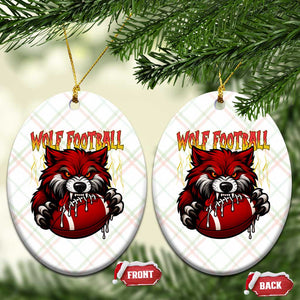 Wolf Football Lover Ceramic Ornament American Sports Fan Gift TS12 Print Your Wear