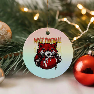 Wolf Football Lover Ceramic Ornament American Sports Fan Gift TS12 1pc Pastel Print Your Wear