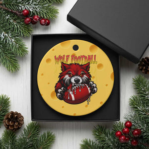 Wolf Football Lover Ceramic Ornament American Sports Fan Gift TS12 1pc Yellow Cheese Print Your Wear