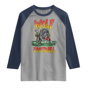 Lightning Wolf Lover Raglan Shirt Sport Lover Gift TS12 Sport Gray Navy Print Your Wear