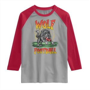 Lightning Wolf Lover Raglan Shirt Sport Lover Gift TS12 Sport Gray Red Print Your Wear
