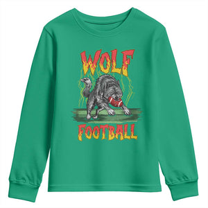 Lightning Wolf Lover Youth Sweatshirt Sport Lover Gift TS12 Irish Green Print Your Wear