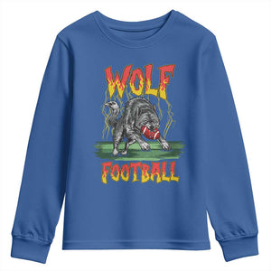 Lightning Wolf Lover Youth Sweatshirt Sport Lover Gift TS12 Royal Blue Print Your Wear