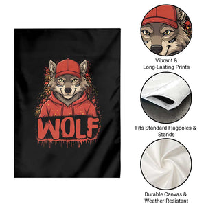 Wolf Football Lover Garden Flag Game Day Tailgate Lifestyle TS12 Print Your Wear