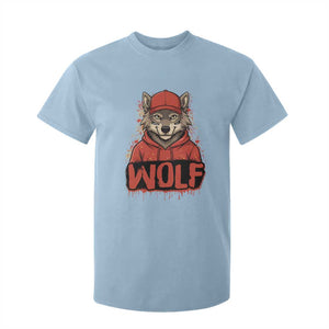 Wolf Football Lover T Shirt For Kid Game Day Tailgate Lifestyle TS12 Light Blue Print Your Wear