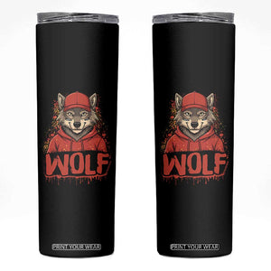 Wolf Football Lover Skinny Tumbler Game Day Tailgate Lifestyle TS12 Black Print Your Wear