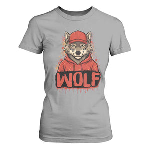 Wolf Football Lover T Shirt For Women Game Day Tailgate Lifestyle TS12 Sport Gray Print Your Wear