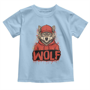 Wolf Football Lover Toddler T Shirt Game Day Tailgate Lifestyle TS12 Light Blue Print Your Wear