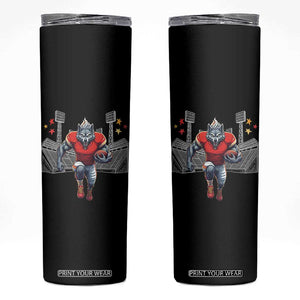 Wolf Football Lover Skinny Tumbler Midwest Game Day Lifestyle TS12 Black Print Your Wear