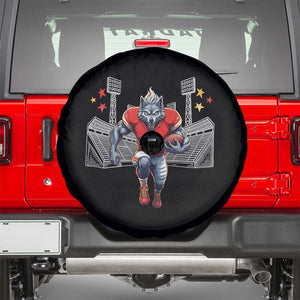 Wolf Football Lover Spare Tire Cover Midwest Game Day Lifestyle TS12 Black Print Your Wear