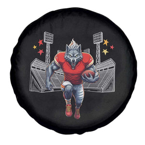 Wolf Football Lover Spare Tire Cover Midwest Game Day Lifestyle TS12 Print Your Wear