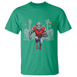 Wolf Football Lover T Shirt Midwest Game Day Lifestyle TS12 Irish Green Print Your Wear