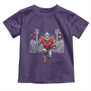 Wolf Football Lover Toddler T Shirt Midwest Game Day Lifestyle TS12 Purple Print Your Wear