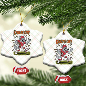 Funny Wolf Football Lover Ceramic Ornament Sport Humor Gift TS12 Print Your Wear