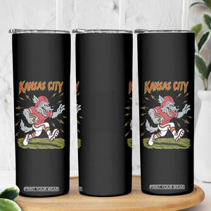 Funny Wolf Football Lover Skinny Tumbler Sport Humor Gift TS12 Print Your Wear