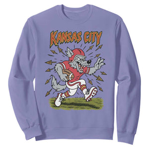 Funny Wolf Football Lover Sweatshirt Sport Humor Gift TS12 Violet Print Your Wear