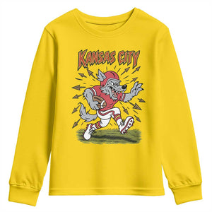 Funny Wolf Football Lover Youth Sweatshirt Sport Humor Gift TS12 Daisy Print Your Wear