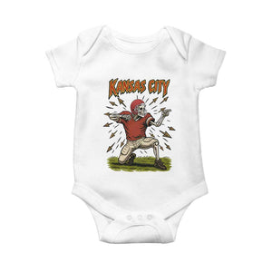 Skeleton Football Lover Baby Onesie Touchdown Game Day Lifestyle TS12 White Print Your Wear