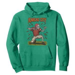 Skeleton Football Lover Hoodie Touchdown Game Day Lifestyle TS12 Irish Green Print Your Wear