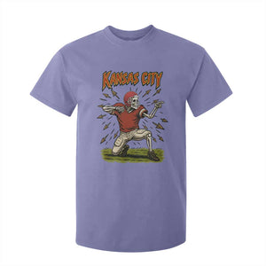 Skeleton Football Lover T Shirt For Kid Touchdown Game Day Lifestyle TS12 Violet Print Your Wear