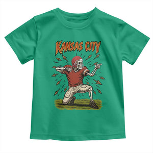 Skeleton Football Lover Toddler T Shirt Touchdown Game Day Lifestyle TS12 Irish Green Print Your Wear