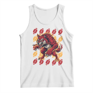 Wolf Football Lover Tank Top Game Day Fan Lifestyle TS12 White Print Your Wear