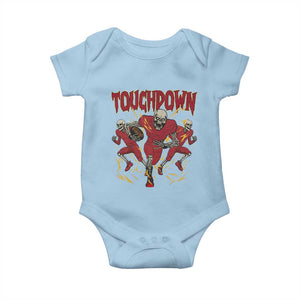 Skeleton Game Day Baby Onesie Touchdown Football Fan Gift TS12 Light Blue Print Your Wear