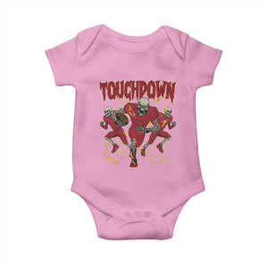 Skeleton Game Day Baby Onesie Touchdown Football Fan Gift TS12 Light Pink Print Your Wear