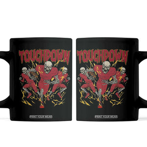 Skeleton Game Day Coffee Mug Touchdown Football Fan Gift TS12 Black Print Your Wear