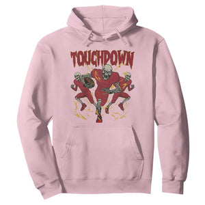 Skeleton Game Day Hoodie Touchdown Football Fan Gift TS12 Light Pink Print Your Wear