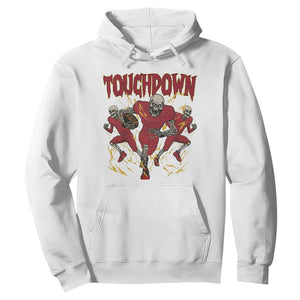 Skeleton Game Day Hoodie Touchdown Football Fan Gift TS12 White Print Your Wear