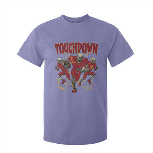 Skeleton Game Day T Shirt For Kid Touchdown Football Fan Gift TS12 Violet Print Your Wear
