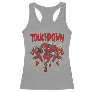 Skeleton Game Day Racerback Tank Top Touchdown Football Fan Gift TS12 Sport Gray Print Your Wear