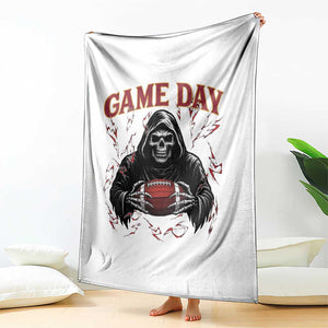 Funny Grim Reaper Dark Football Throw Blanket Game Day Fan Lifestyle TS12 Print Your Wear